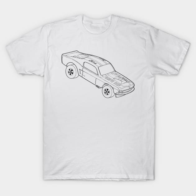 Hot Wheels Mustang Stocker T-Shirt by Wyld Bore Creative